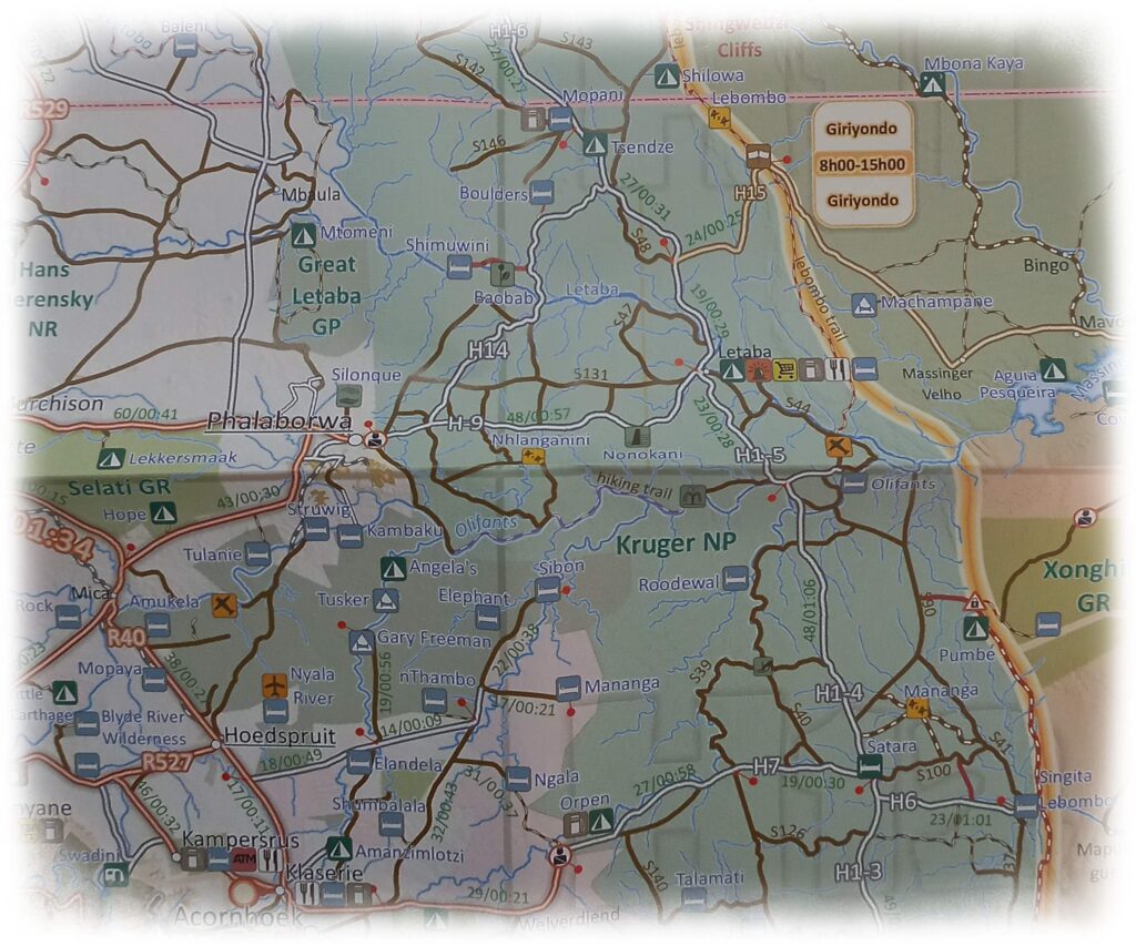 Tracks4Africa Kruger National Park South Africa Paper Ma