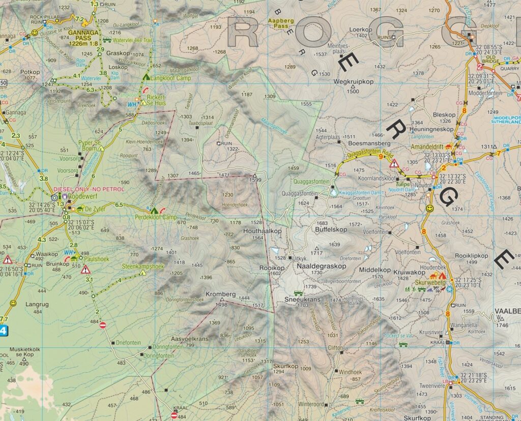Slingsby Tankwa-Karoo & Roggeveld Escarpment Map sample