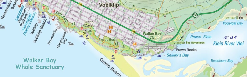 Slingsby Overberg Whale Coast Paper Map